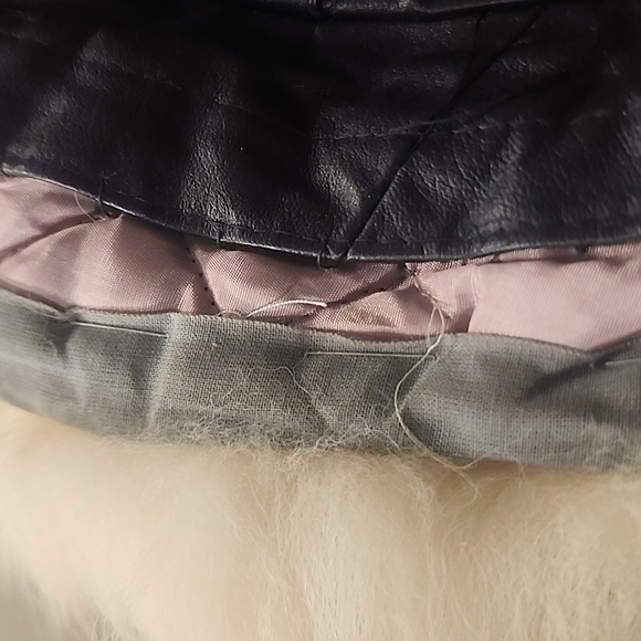 VINTANGE LEATHER & FUR MAXI COAT - Picture 9 of 11